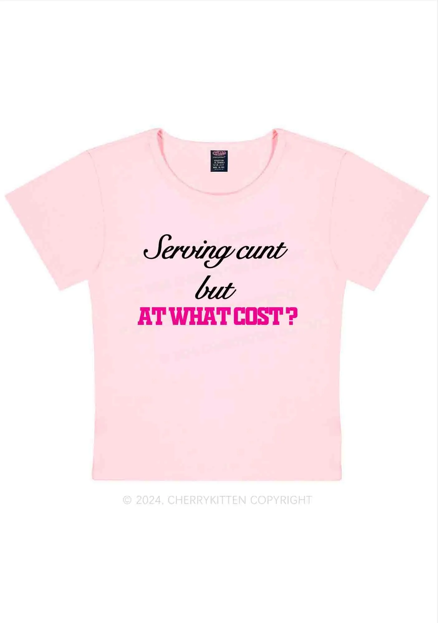 At What Cost Y2K Baby Tee Cherrykitten