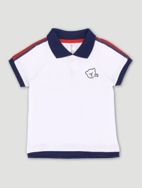 Baby Boys Bear Golfer - White