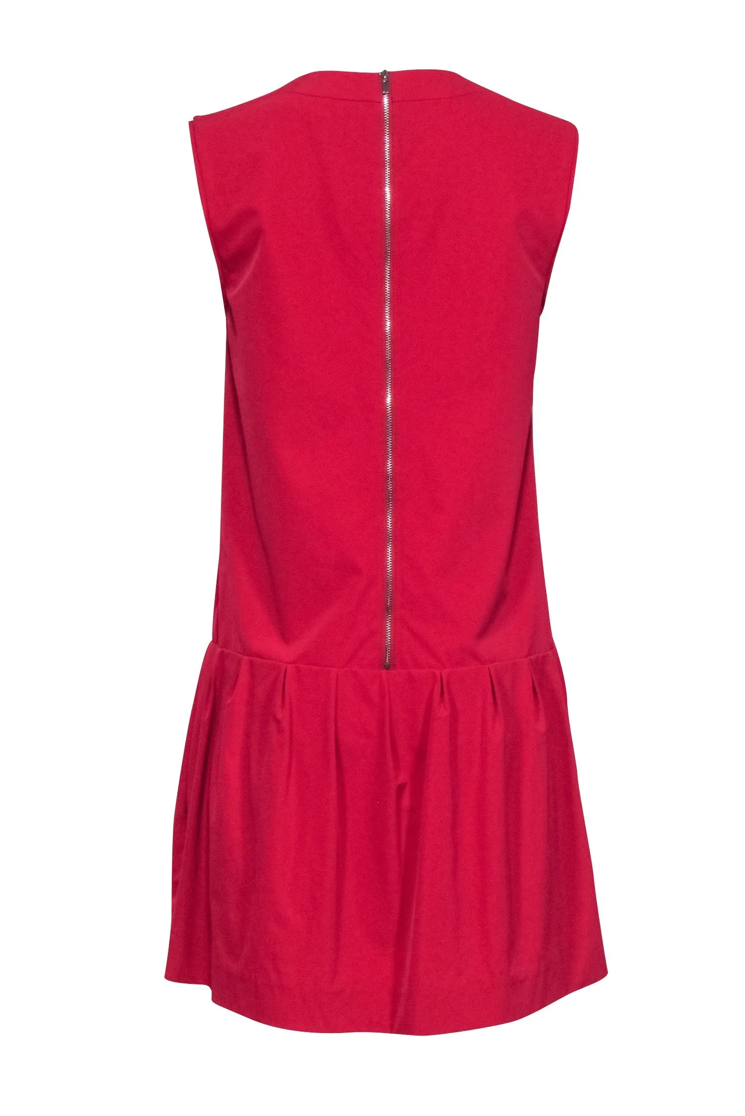 Diane von Furstenberg - Deep Pink Sleeveless Drop Waist Dress Sz 8