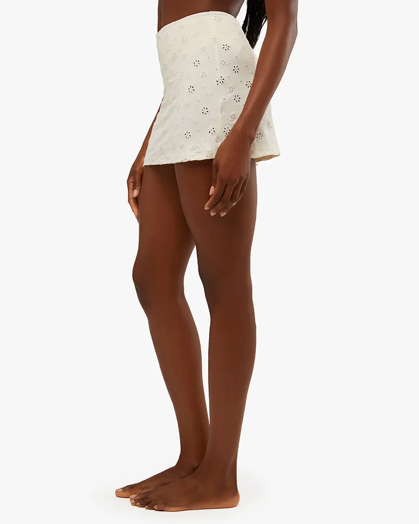 Eyelet Swim Skort | Off White