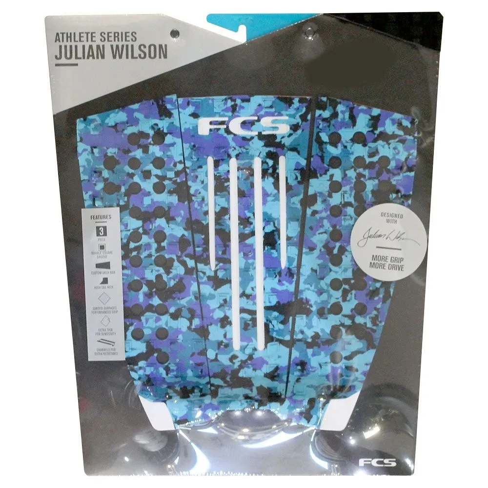 FCS Julian Wilson Deck Pad - Blue/Camo White