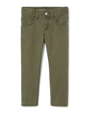 GAP Boys Olive Slim Jeans In Colour With Stretch