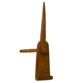 Hand Forged Iron Shutter Tiebacks - Large - Set of 2 - Rust