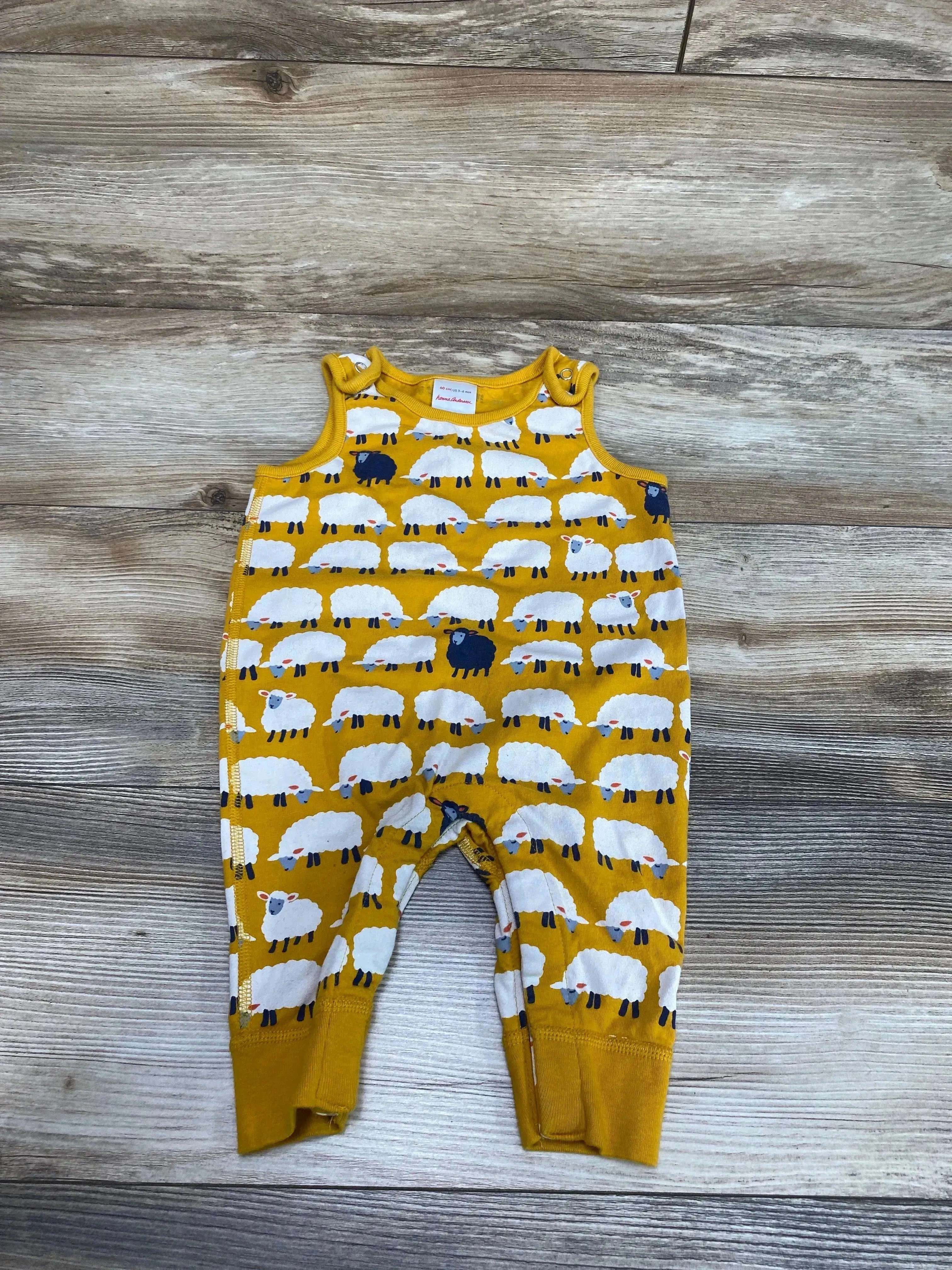 Hanna Andersson Sheep Romper sz 3-6m-
