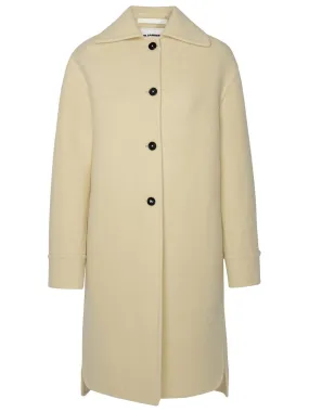 Jil Sander    Jil Sander Cream Wool Coat
