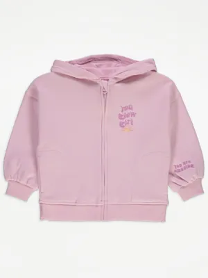 Light Pink You Glow Girl Sun Zip Up Hoodie | Kids | George at ASDA