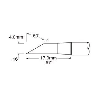 Metcal Tip Hoof 4mm (0.157