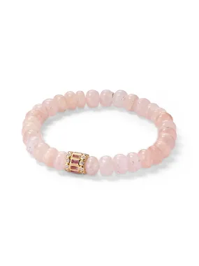 Morganite Baguette Pink Sapphire Bracelet