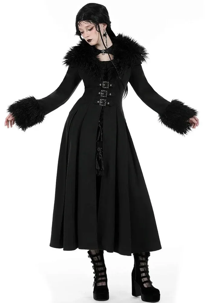 Nightswatch Faux Fur Trimmed Gothic Maxi Coat