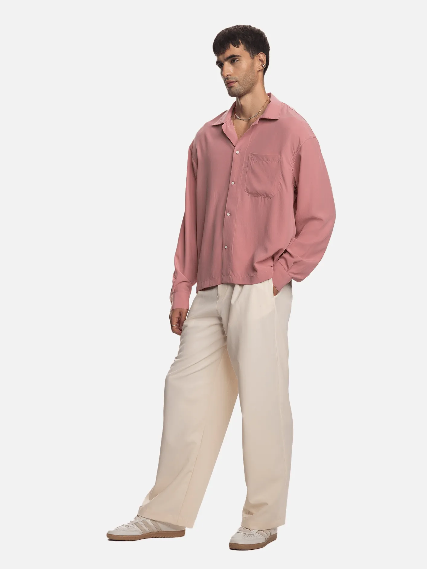 SHOPI GO Akio Boxy Gömlek - Pembe