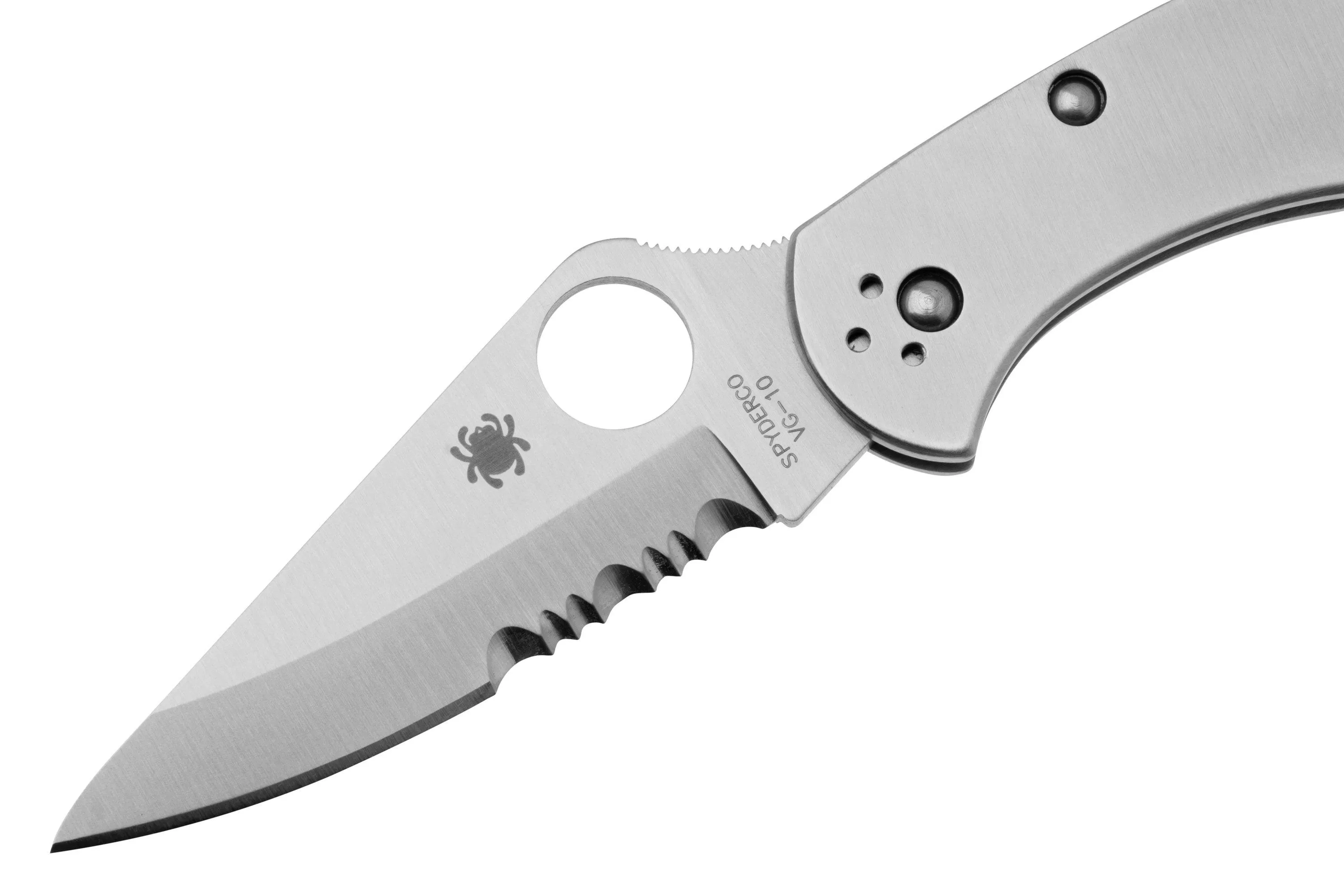 Spyderco Delica 4 Stainless Steel C11PS partially serrated pocket knife