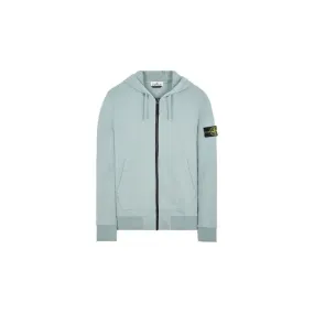     Stone Island   Solid Color Logo Hooded Cardigan Hoodie