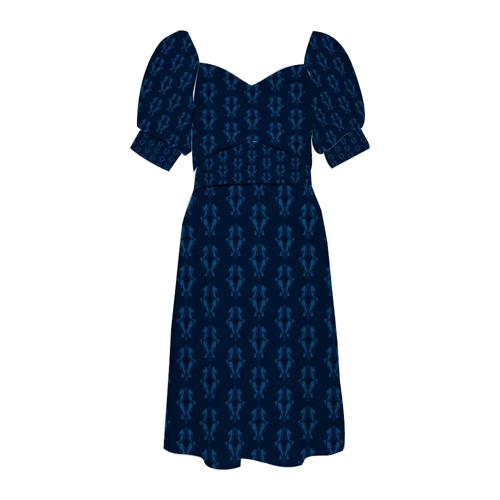 Under The Sea Women's Short Sleeve V-neck Knee-Length Dress