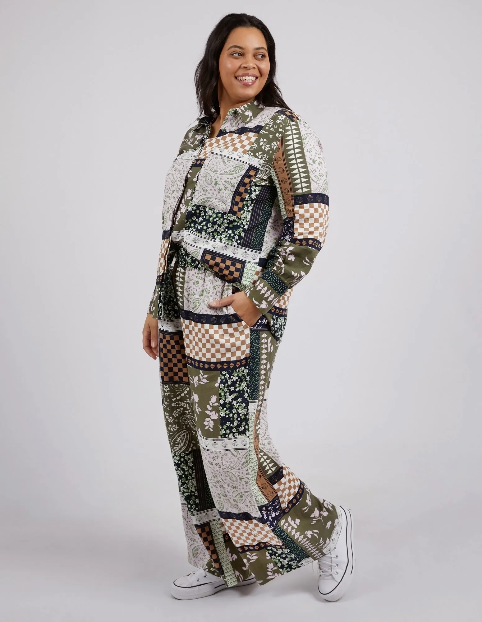 Vetiver Shirt Patchwork Print