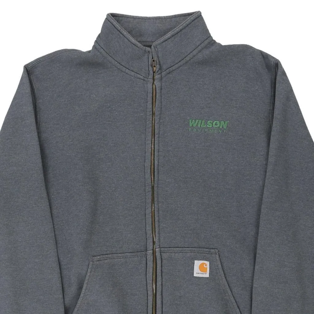 Wilson Equipment Carhartt Zip Up - Large Grey Cotton Blend